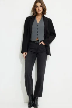 Blazers & Vests | Vests-Dynamite Millie Tailored Vest Gray