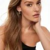 Earrings-Dynamite Mini Door Knocker Earrings Gray
