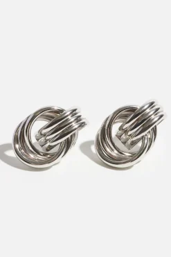 Earrings-Dynamite Mini Door Knocker Earrings Gray