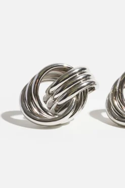 Earrings-Dynamite Mini Door Knocker Earrings Gray