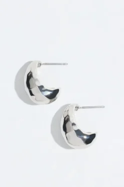 Earrings-Dynamite Mini Hammered Drop Earrings Grey