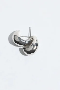 Earrings-Dynamite Mini Hammered Drop Earrings Grey
