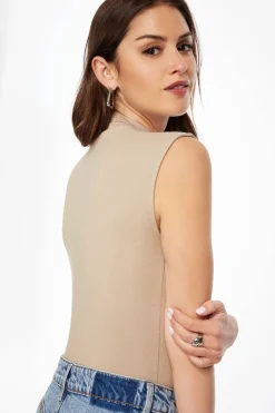 Tees & Tanks | Tees & Tanks-Dynamite Mock Neck Bodysuit Green