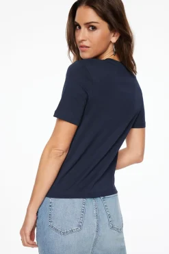 Tees & Tanks | Tees & Tanks-Dynamite Nala Crewneck T-Shirt Blue