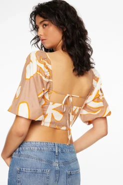 Blouses & Tops | Blouses & Tops-Dynamite Nya Bubble Sleeve Top Yellow