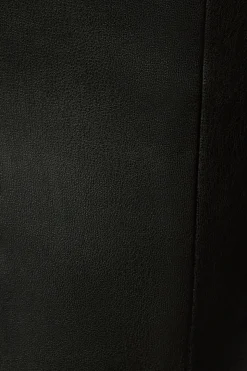 Tees & Tanks | Online Exclusives-Dynamite Off Shoulder Faux Leather Top Black