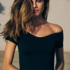 Tees & Tanks | Sweaters & Cardigans-Dynamite Off Shoulder Knit Top Black