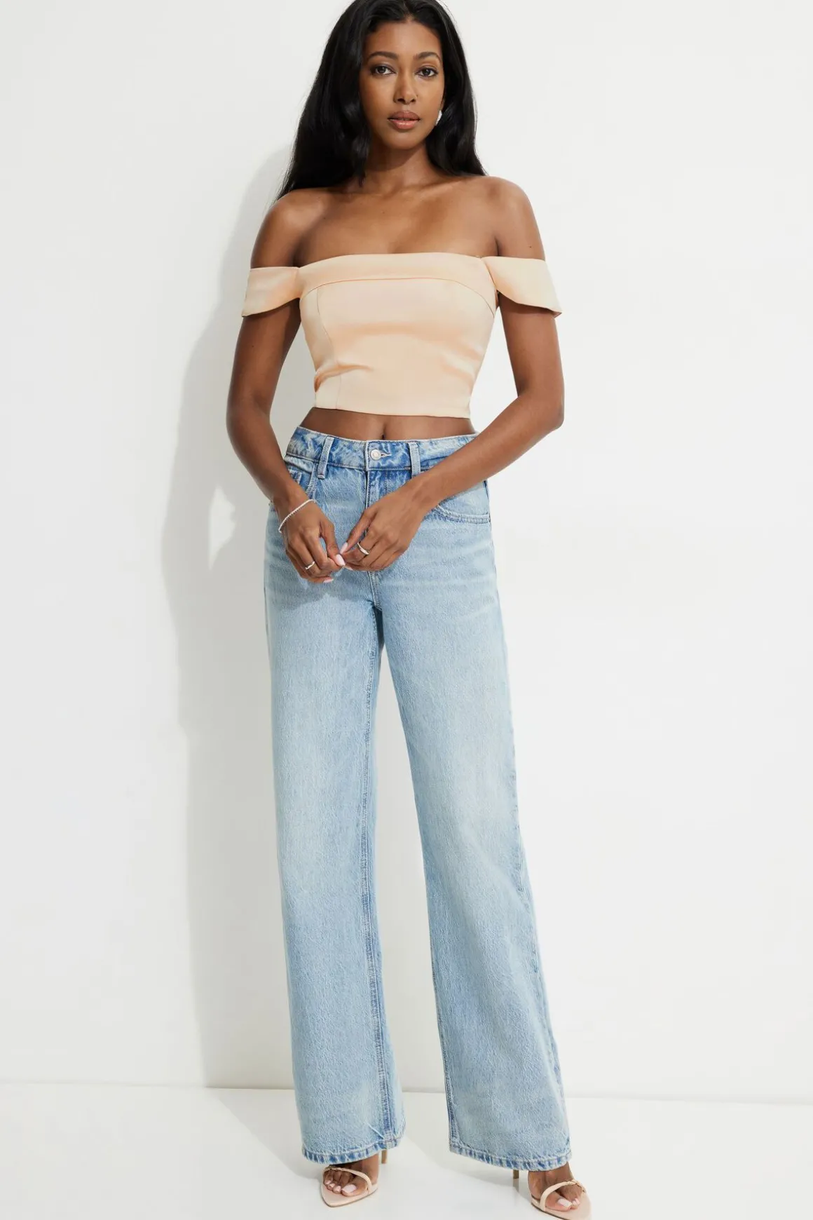 Blouses & Tops | Blouses & Tops-Dynamite Off Shoulder Satin Tank Top Brown