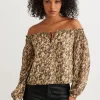 Blouses & Tops | Blouses & Tops-Dynamite Off The Shoulder Blouse Green