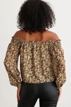 Blouses & Tops | Blouses & Tops-Dynamite Off The Shoulder Blouse Green