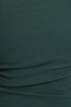 Tees & Tanks | Tees & Tanks-Dynamite Olive Ribbed Crewneck T-Shirt Green