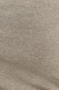 Tees & Tanks | Tees & Tanks-Dynamite Olive Ribbed Hip T Shirt Brown
