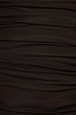 Tees & Tanks | Tees & Tanks-Dynamite One Shoulder Braided Keyhole Top Brown