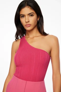 Sweaters & Cardigans | Sweaters-Dynamite One Shoulder Tank Top Pink