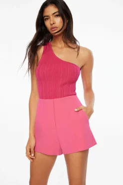Sweaters & Cardigans | Sweaters-Dynamite One Shoulder Tank Top Pink