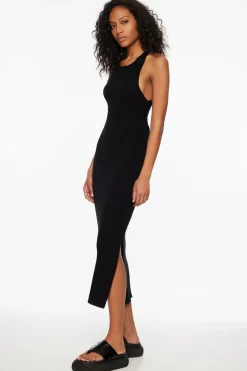 Dresses & Jumpsuits | Midi & Maxi Dresses-Dynamite Open Back Sweater Dress Black