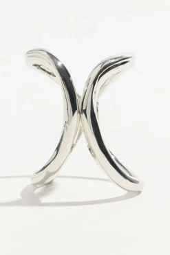 Bracelets-Dynamite Open Curve Cuff Bracelet Grey