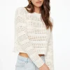 Sweaters & Cardigans | Sweaters-Dynamite Open Knit Crewneck Sweater White