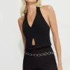 Belts-Dynamite Open Ovals Chain Belt Grey