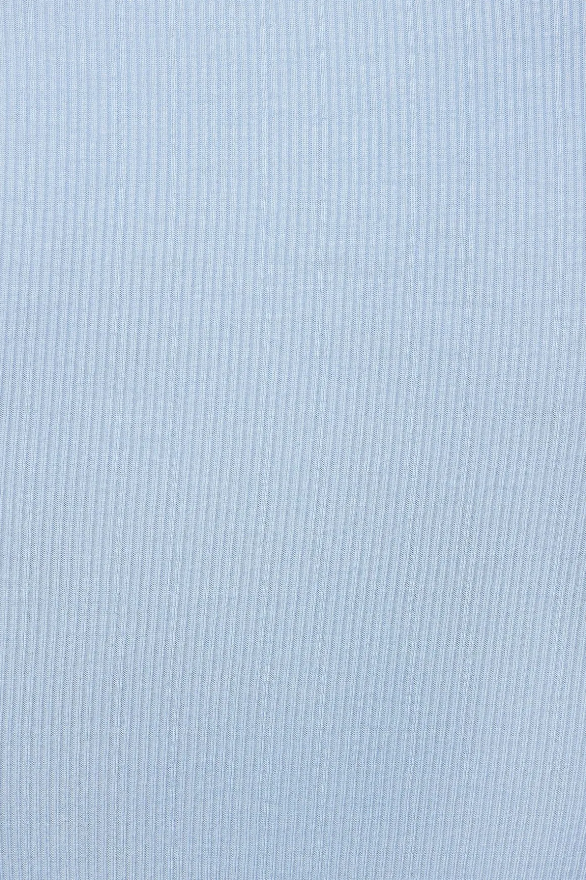 Tees & Tanks | Long Sleeve Tops-Dynamite Ophelia Ribbed Long Sleeve T Shirt Blue