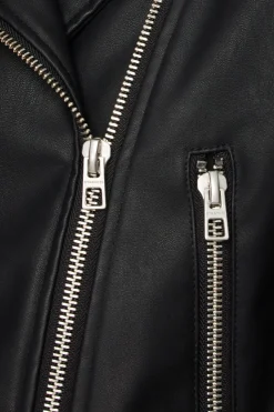 Coats & Jackets | Classic Coats-Dynamite Oversized Biker Jacket Black