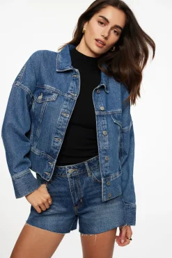 Jeans & Denim | Coats & Jackets-Dynamite Oversized Denim Jacket Blue