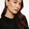 Earrings-Dynamite Oversized Double Cross Earrings Yellow