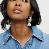 Earrings-Dynamite Oversized Double Trapezoid Earrings Gray