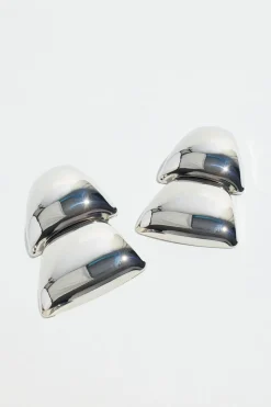Earrings-Dynamite Oversized Double Trapezoid Earrings Gray