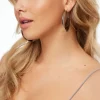 Earrings-Dynamite Oversized Wavy Flat Hoop Earrings Grey