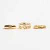 Rings-Dynamite 4-Pack Chain Link & Star Rings White