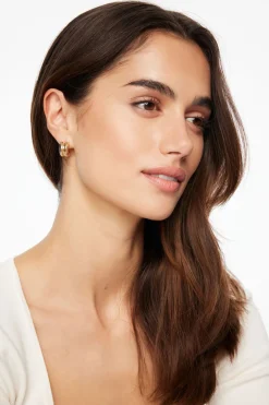 Earrings-Dynamite 3-Pack Chunky Hoop Earrings Yellow