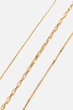 Necklaces-Dynamite 3-Pack Dainty Chain Necklaces White
