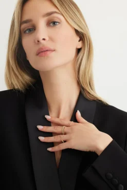 Rings-Dynamite 10-Pack Delicate Gem & Pearl Rings Yellow