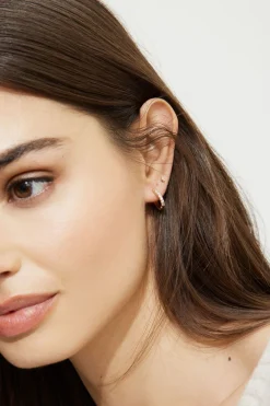 Earrings-Dynamite 3-Pack Delicate Linear Hoop Earrings White