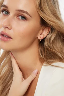 Earrings-Dynamite 3-Pack Gradient Vintage Hoop Earrings White