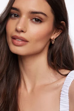 Earrings-Dynamite 3-Pack Knotted Hoop Earrings Yellow