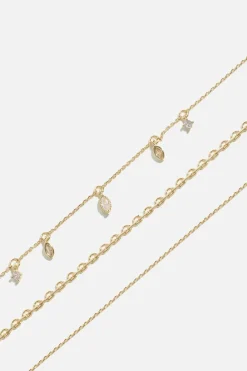Necklaces-Dynamite 3-Pack Marquise & Delicate Necklaces White
