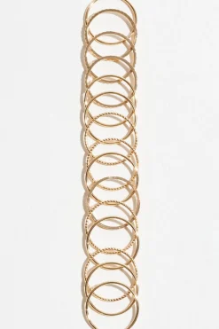 Rings-Dynamite 15-Pack Threadbare Rings Yellow