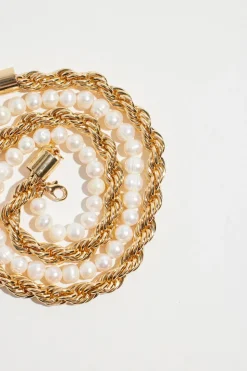 Necklaces-Dynamite 2-Pack Twist Rope & Pearl Necklaces White
