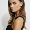 Hair Accessories-Dynamite 2-Pack Velvet Hair Clips Black