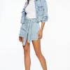 Jeans & Denim | Shorts-Dynamite Paper Bag Belted Jean Shorts Blue