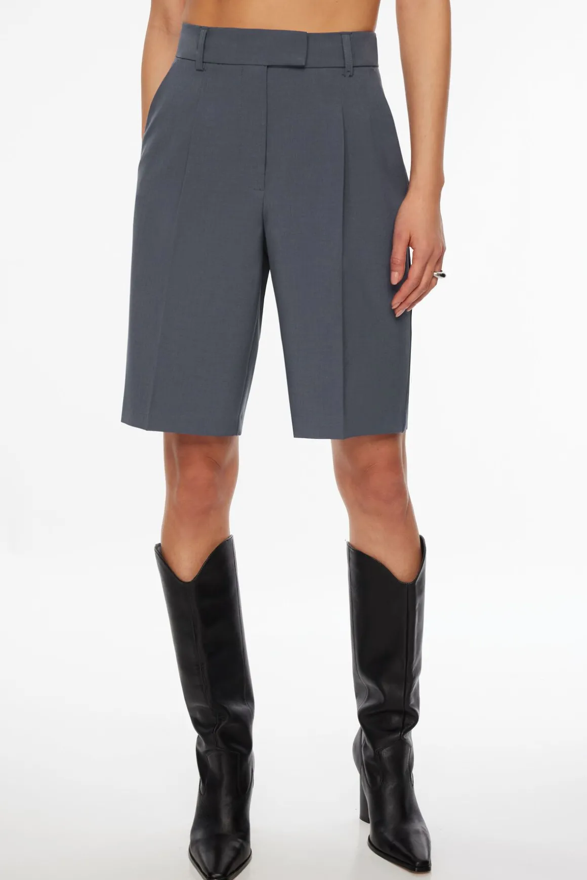 Shorts | Shorts-Dynamite Pleated Bermuda Shorts Blue