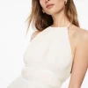 Blouses & Tops | Blouses & Tops-Dynamite Pleated Open Back Halter Top White