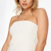 Tees & Tanks | Tees & Tanks-Dynamite Plissé Tube Top White