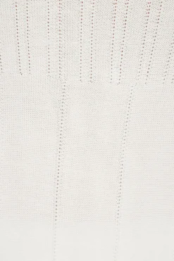 Sweaters & Cardigans | Sweaters-Dynamite Pointelle Babydoll Tank Top White