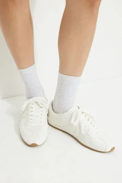 Socks & Tights-Dynamite Pointelle Crew Socks Gray
