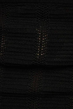 Sweaters & Cardigans | Sweaters-Dynamite Pointelle Halter Top Black