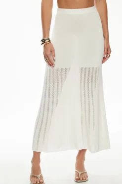 Skirts & Skorts | Skirts-Dynamite Pointelle Maxi Skirt White