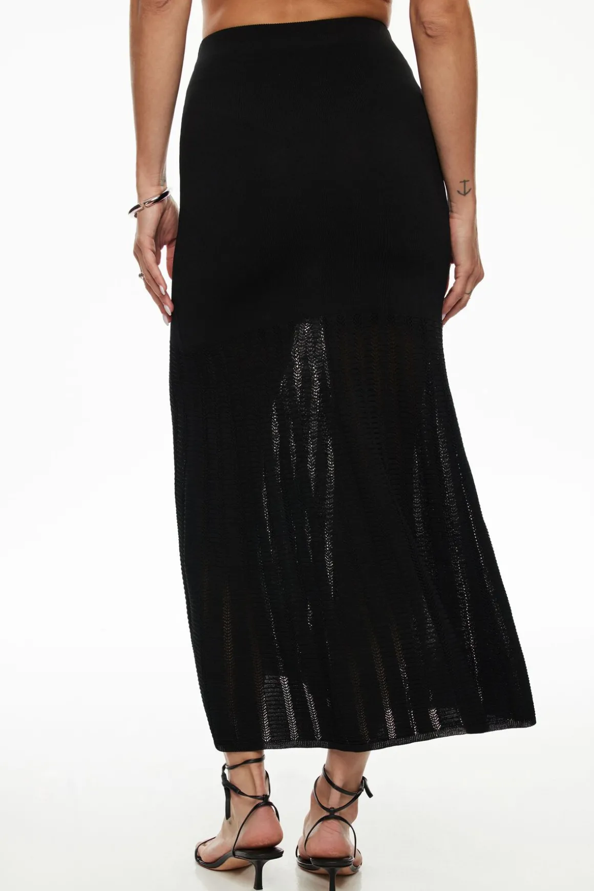 Skirts & Skorts | Skirts-Dynamite Pointelle Maxi Skirt Black